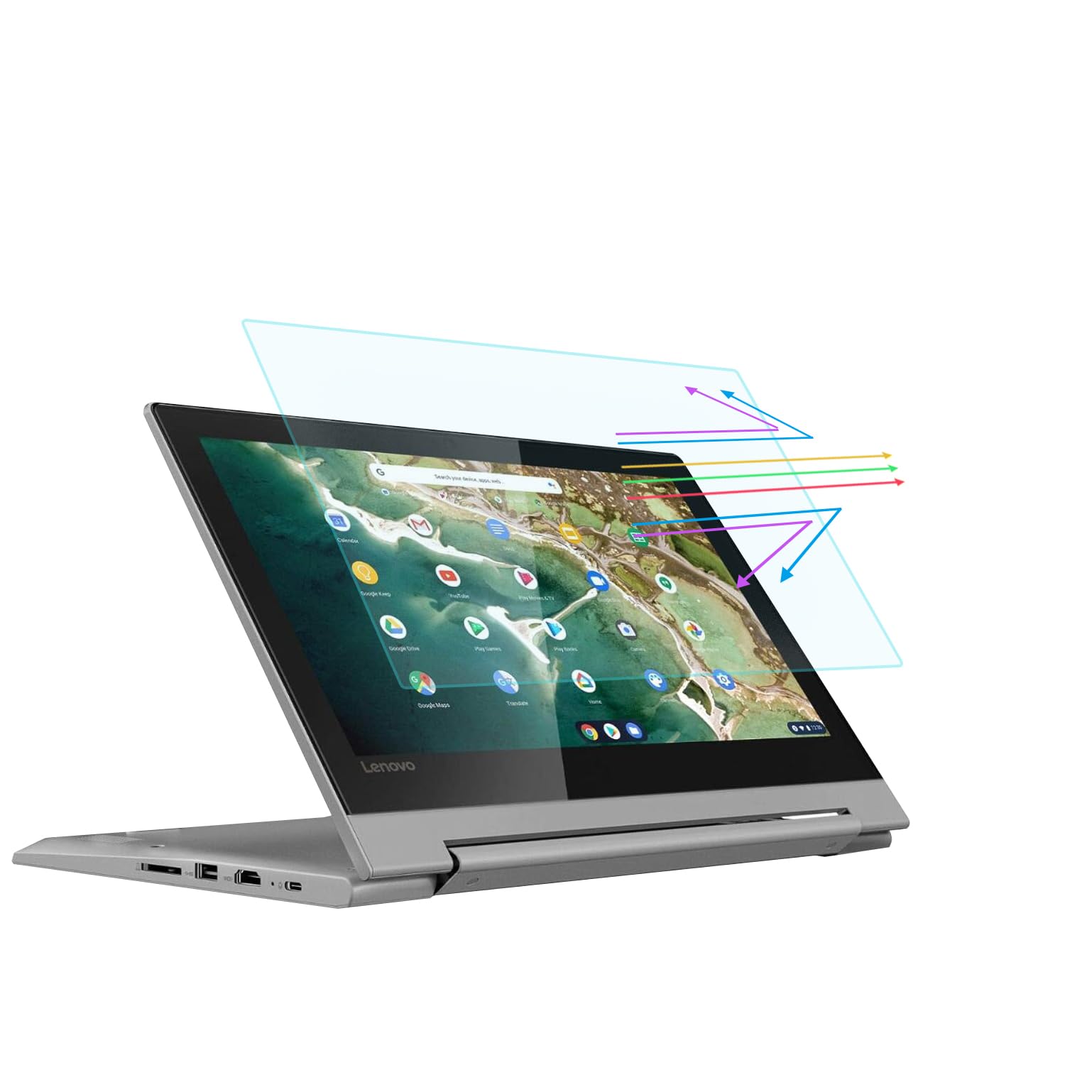Photo 1 of i-Tensodo 11.6 Inch Anti Blue Light Screen Protector for Lenovo Chromebook Flex 3 11 2-in-1 Touchscreen, Chromebook C330 11.6" Laptop, Blue Light Blocking & Anti Glare Screen Filter