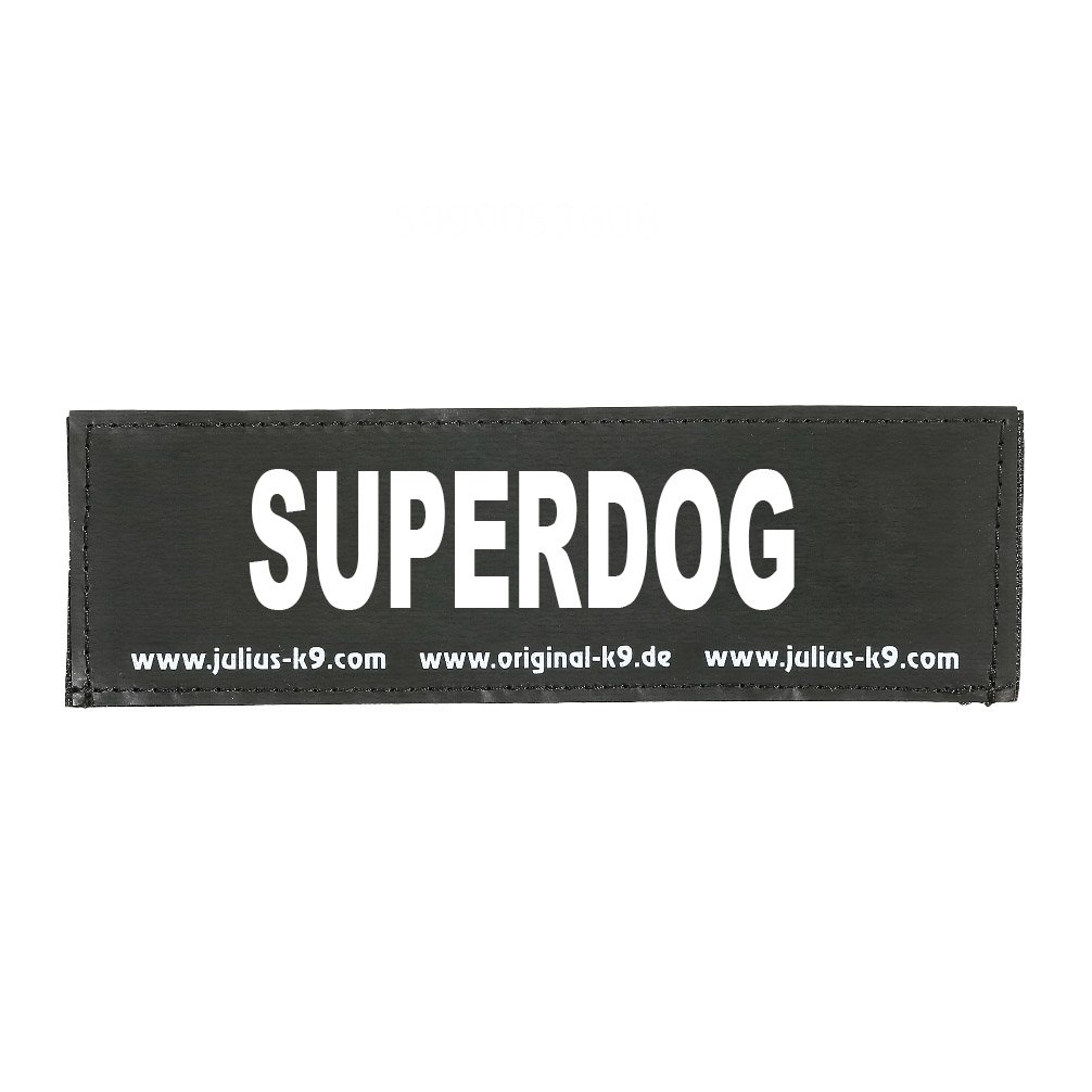 Interchangeable Patches, 1 Pair, SUPERDOG, Size: Small, Black
