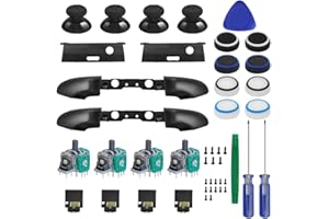 27 PCS Xbox One Controller Repair Kit, SourceTon LB RB Bumper Buttons Replacement, Joysticks, 3.5mm Headphone Jack, Thumbsticks, Screwdrivers (T6/T8/T10) & Tools