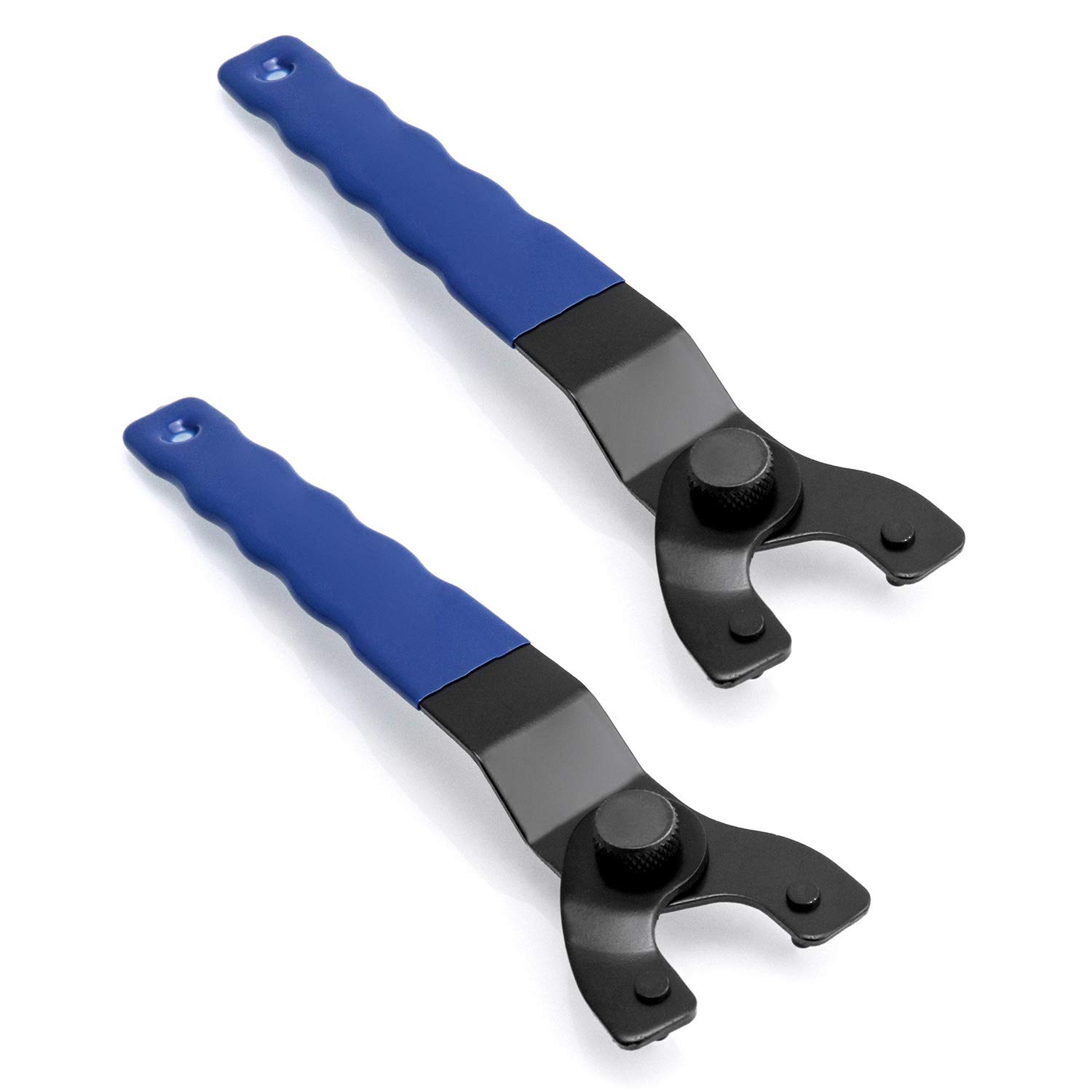 QWORK® 2pcs Angle Grinder Spanner Key,10-47mm, Adjustable Lock Ultra Durable Lock-nut Grinder Wrench, for Angle Grinders