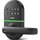 Keypad Door Lock with Handle, Smart Keyless Entry with Code for Front Door | No App or Wi-Fi, Easy DIY Install, with 20 Passcodes and 2 Keys, Auto-Lock, One-Touch Lock, Passage Mode, Backlit Keypad