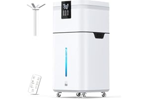 Humidifiers for Large Room,LRAZU 30L/7.93Gal Whole House Humidifier for Bedroom up to 4200 sq ft, 3000mL/H Spray Output, Smar