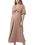 Ripe Camille Tie Front Maxi Maternity Dress