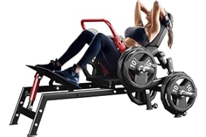 TackView Home Gym Hip Thrust Machine, 880 Lbs Glute Bridge with Adjustable Footboard and Weight Holder for Glute Building