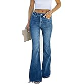 KUNMI Women's Flare Bell Bottom Jeans High Waisted Wide Leg Bootcut Jeans Stretchy Denim Pants