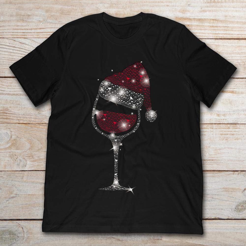 Glass Of Red Wine Santa Claus Christmas, Short Sleeves, Unisex, For S T Shirt