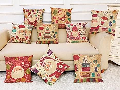 Amazon Com Alice Mr Bin 4 Packs Christmas Pillows Covers
