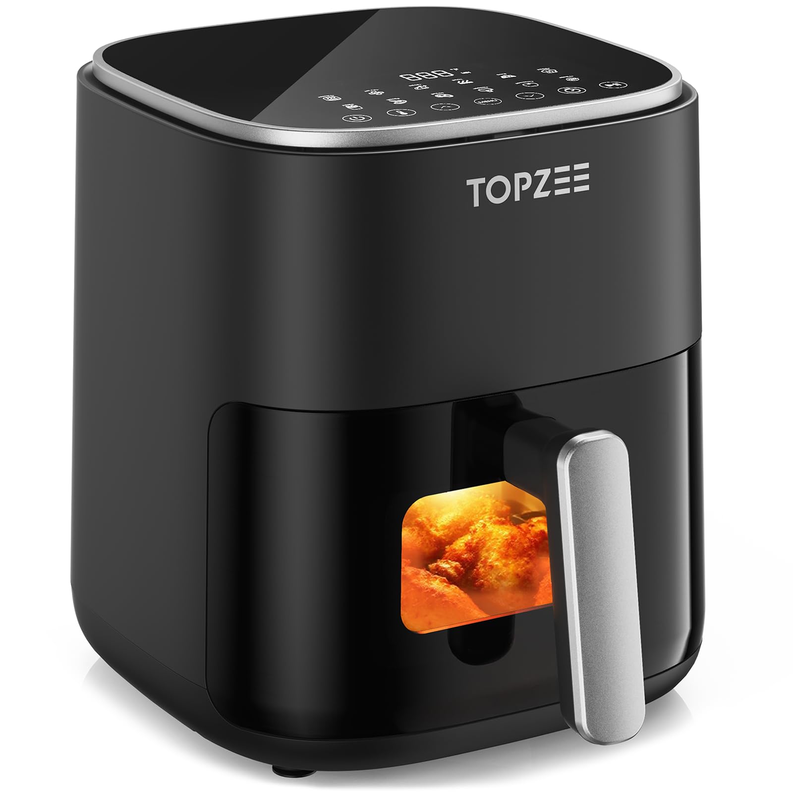 Photo 1 of TOPZEE Air Fryer 12-in-1 with 5.5 QT Large Capacity, Compact Air Fryer, 100-400? Precise Heat, 360°Hot Air Circulation, 95% Less Oil, Bake, Dry, Reheat, Frozen, Broil, Proof, Black