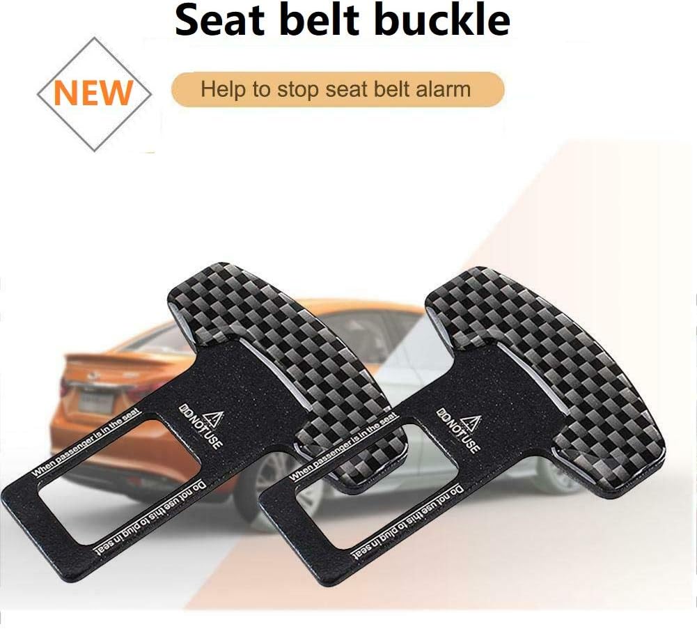 Anceev Car Seat Belt Clip, Universal Seat Belt Buckle Auto Metal Seat Belts Clip 2 Pack: Automotive