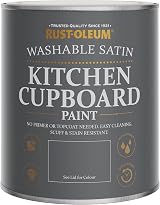 Rust-Oleum Black Kitchen Cupboard Paint Satin 750ml Scrubbable view 5