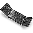 Acoucou Foldable Bluetooth Keyboard with Number Pad, Portable Folding Wireless with Numeric Keypad, Mini Size Travel for Phones/Laptops/Tablets, fit for iOS Windows Android Systems