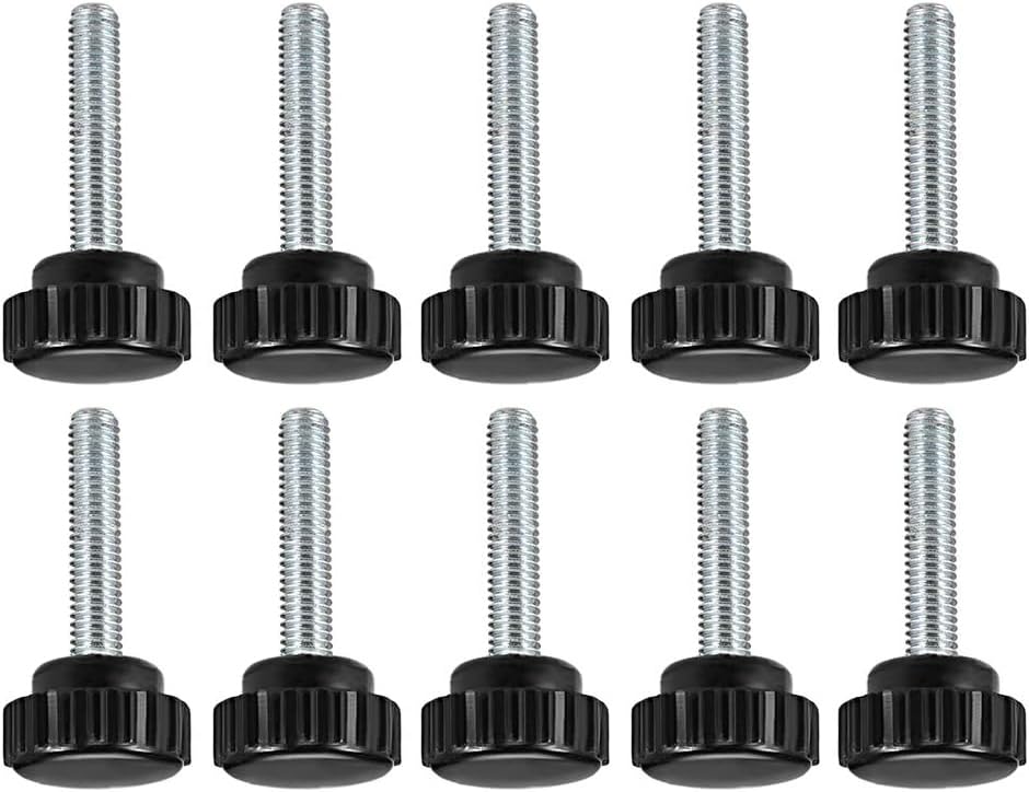 MACHSWON Knurled Clamping Knobs Saw Drill Press Lathe and Routing Jigs Packaging Machinery Printing Equipment Hand Clamping Handle Bolt Hand Knob Screw Replacement Parts M6 x 25mm 10pcs