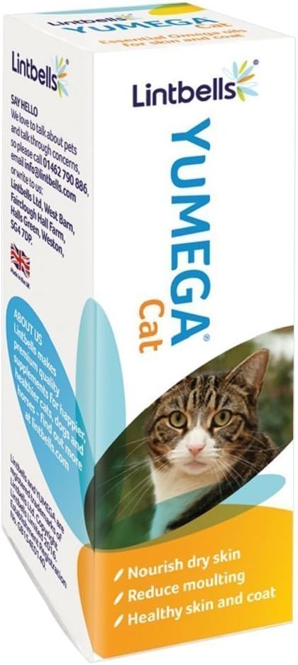 Lintbells Yumega Cat Supplement - Reduces moulting and furballs 50ml