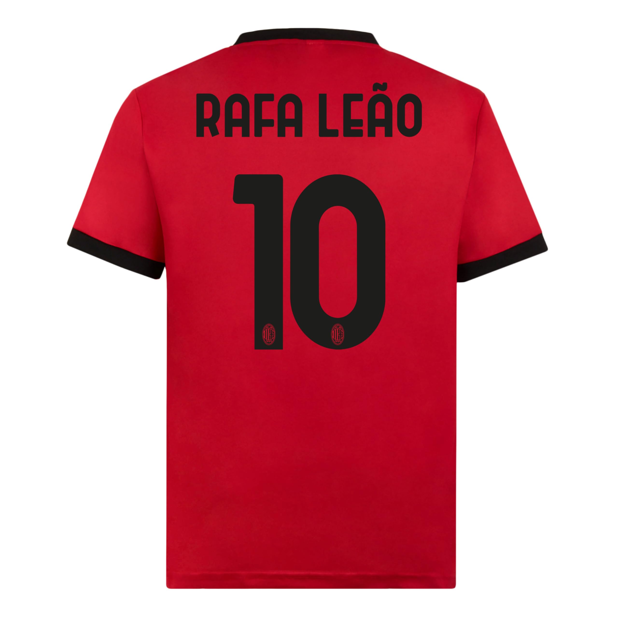 A.C. Milan Ac Milan Maglia Home Replica Stadio Official 2023/24 13 Football Jersey, Red (Rafa Leão 10), L