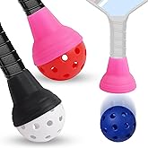 Fizzazzle Pickleball Ball Retriever 2/4 Pack, Silicone Pickleball Picker Upper Pickball Grabber, Universal Pickleball Upper Suction Cup, Anti-Slip Pickleball Hand Grip Blue Pink Black