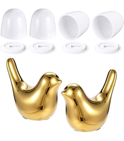 2 Packs Ceramic Gold Birds Toilet Bolt Caps with 4 Packs Universal Toilet Bolt Covers Porcelain Hole Plug with Plastic Finding Toilet Floor Screw Cover Caps Bathroom Home Decorative DIY 2 Packs Ceramic Gold Birds Toilet Bolt Caps with 4 Packs Universal Toilet Bolt Covers Porcelain Hole Plug with Plastic Finding Toilet Floor Screw Cover Caps Bathroom Home Decorative DIY