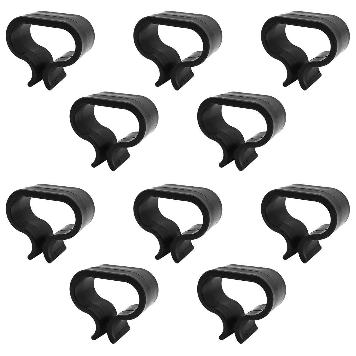 WANGCL 10 Pieces Non-slip Patio Furniture Clips Black Alignment Clips Outdoor Patio Fasteners Sectional Connector for Rattan Furniture (Large)