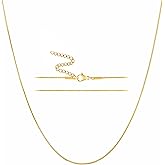 KISPER 24k Gold Snake Chain Necklace – Thin, Dainty, Gold Plated Stainless Steel Jewelry for Women & Men with Lobster Clasp