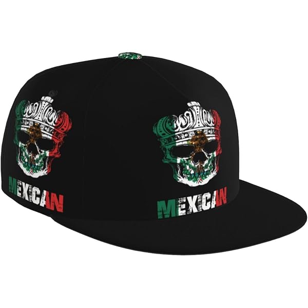 CNUSER Skull & Spades Embroidered Snapback Hat - Hip Hop Flat Bill Baseball Cap For Men & Women