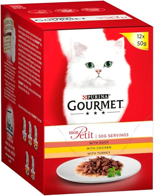 Gourmet Mon Petit Cat Food Mix Meat 12 X 50g Amazon Co Uk Grocery