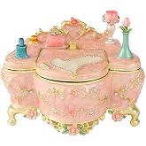 Janshe Cul Dressing Table Trinket Box Hinge Enamel Small Jewelry Box Hand-Painted Decorative Ornaments Unique Gift for Women