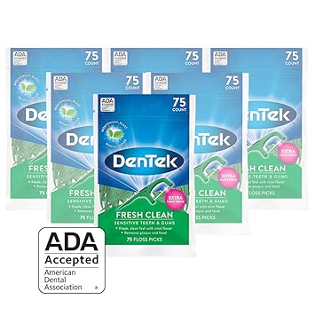 Amazon Com Dentek Fresh Clean Floss Picks Silky Comfort Floss
