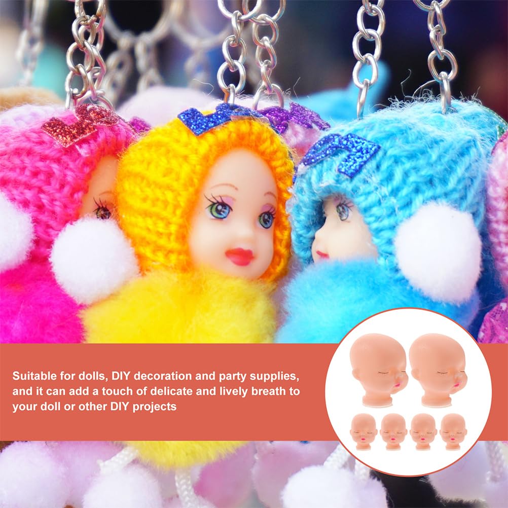 jojofuny 20pcs Vinyl Doll Heads for Crafts 1/6 Doll Doll Repainting Practice Makeup DIY Baby Mannequin Doll Heads for Baby Shower