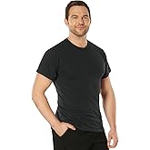 Rothco 100% Cotton T-Shirt – Standard Fit Crew Neck Base Layer Tee Shirt, Black, M