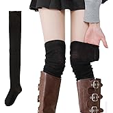 Moonlik Thigh High Socks for Boots Women Over the Knee Scrunch Stockings, Long Slouch Socks Warm Leg Warmers