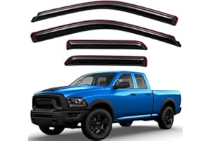 Lightronic 194101 Extra Durable Clip-on In-Channel Auto Vent Window Visors, Fits 2009-2010 Dodge Ram 1500, 2011-2018 Ram 1500