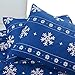 Vaulia Lightweight Microfiber Duvet Cover Set, Snowflake Pattern Design, Blue Color - Queen Size
