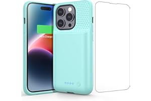 Ekrist Battery Case for iPhone 14 Pro (6.1 inch),7200mAh Smart Portable Rechargeable Charging Case,Extended Battery Pack Compatible with iPhone 14 pro Protective Battery Charger Case,Green