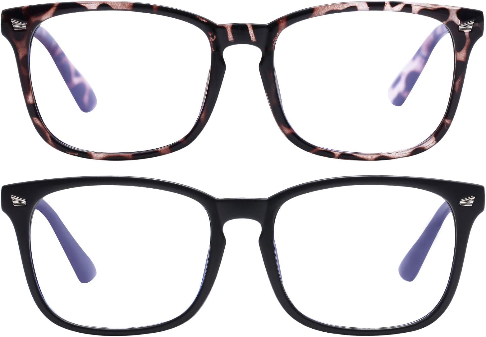 Blue Light Blocking Glasses Square Nerd Eyeglasses Frame Anti Blue Ray Computer Glasses Non Prescription