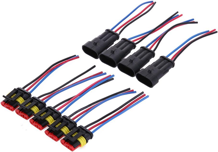 Car Cable Connector Plug ,Awakingdemi3 Pin Way Car Vehicle Waterproof Electrical