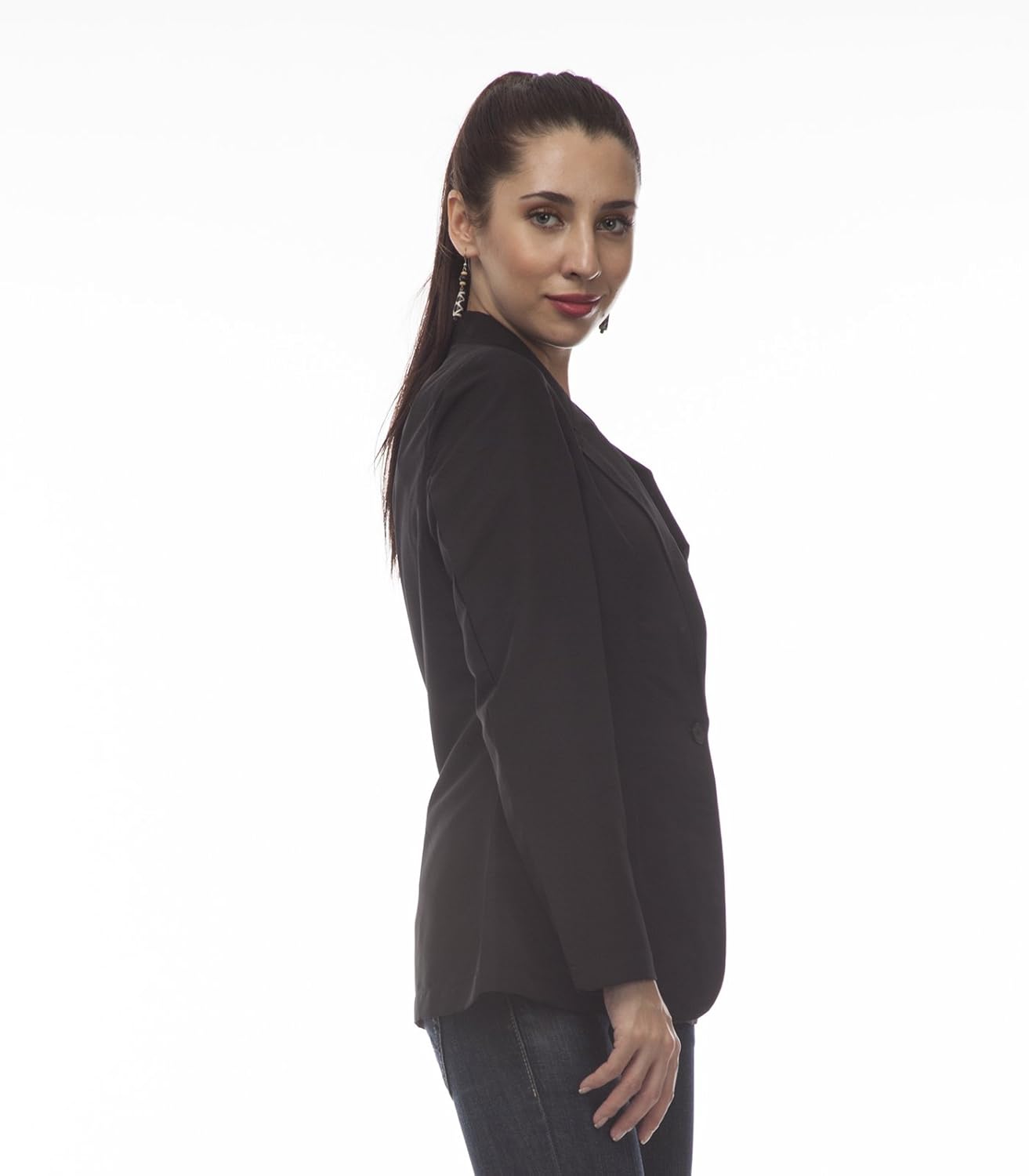 @499 full sleeves casual black blazer