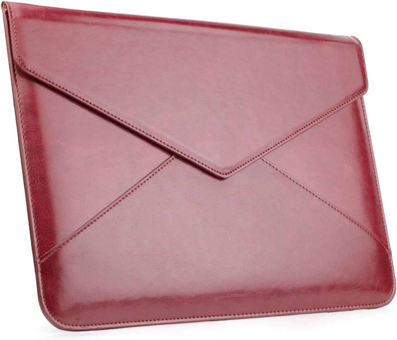 TYTX Leather Laptop Sleeve Envelope Case for Old MacBook Air 13-inch 2010-2017 A1466 A1369, 13 Inch MacBook Pro 2012-2015 A1278 A1502 A1425 (Old MacBook 13 inch, Wine Red)