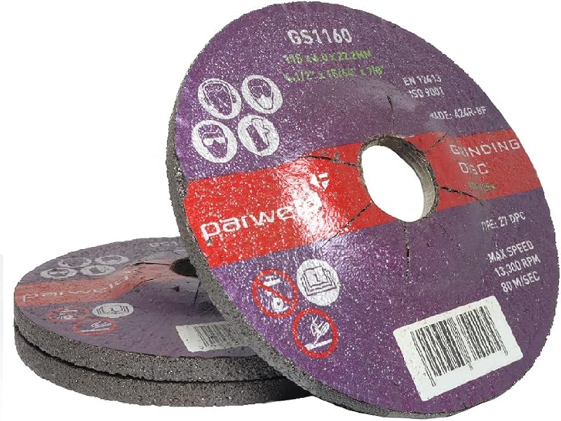 (PACK OF 10) Parweld 115mm Grinding Discs for Steel 115 x 6.0 x 22.2mm