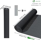 VOUNOT PVC Privacy Screen 1000 x 500 cm Grey Reinforced Outdoor Fence view 5