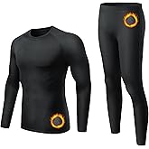 Tecrap Thermal Underwear for Men Long Johns Fleece Lined Base Layer Quick Dry for Cold Weather