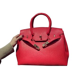 Coromose Women PU Lock Catch Closure Satchel Handbag Single Shoulder Oblique Cross Bag