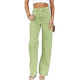 Cicy Bell Women's High Waisted Jeans Boyfriend Baggy Straight Leg Casual Denim Pants with Pockets