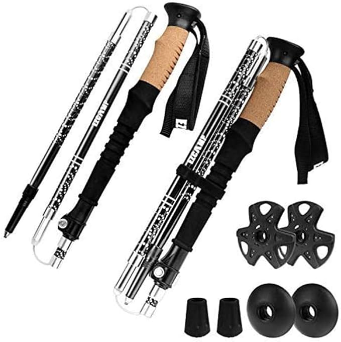Collapsible Trekking Poles Adjustable Hiking Sticks for Walking Hiking