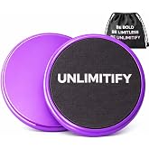 Pilates Sliders for Core Workout &ndash; Dual-Sided Exercise Sliders for Carpet &amp; Hardwood Floors, Core Gliding Discs for Home Workout, Ab Training, Fitness Equipment, Includes Storage Bag