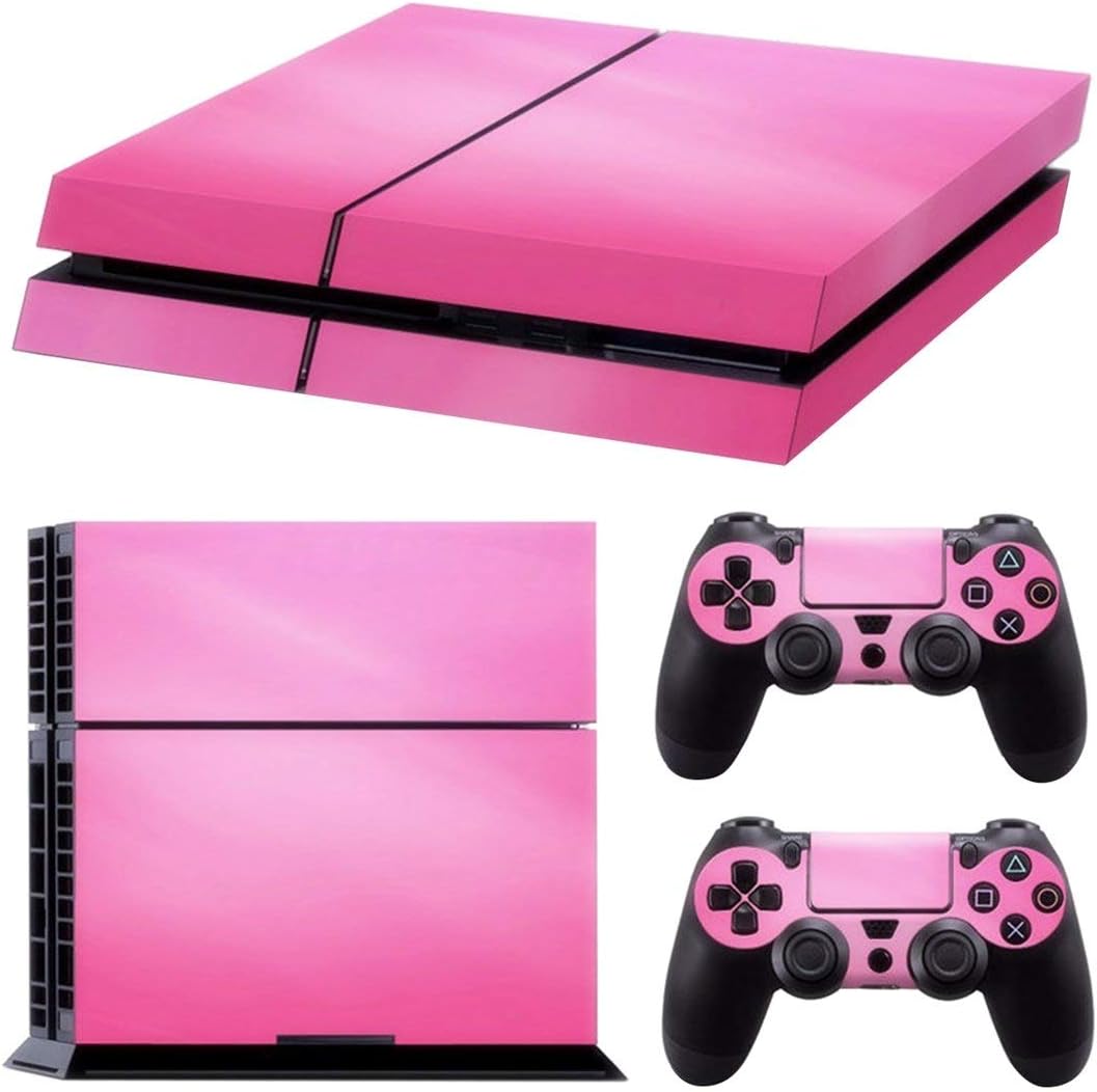 Vektenxi Pink Vinyl Decal Skin Sticker for PS4 Playstation 4 Console U0026 2 Controller High Quality