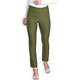 Popana Womens Stretch Pull On Dress Pants Ankle Length Work Casual - Made in USA