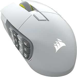 Corsair Scimitar Elite Wireless SE MMO PC Gaming Mouse – 33,000 DPI, 16 Programmable Buttons, Key Slider, Elgato Virtual Stream Deck, 1,000Hz Polling, Up to 150-Hour Battery – Gunmetal