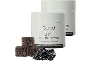 MGX Cured 3 in 1 Gummies,Cured 3 in 1 Shilajit Gummies for Men,Cured Shilajit Gummies for Men,Pure Shilajit Gummies,Non-GMO, 30 Day Supply Per Bottle (2pcs)