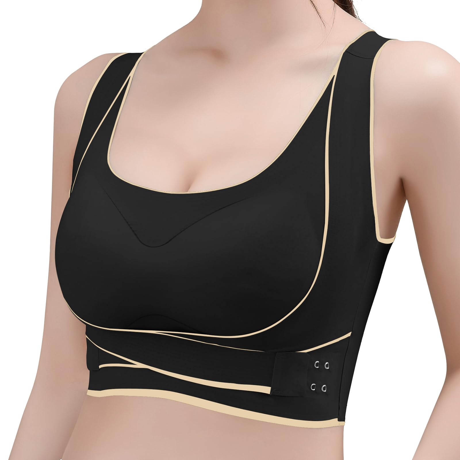Annenmy Wireless Bras for Women Posture Corrector Bra Back Comfy ...