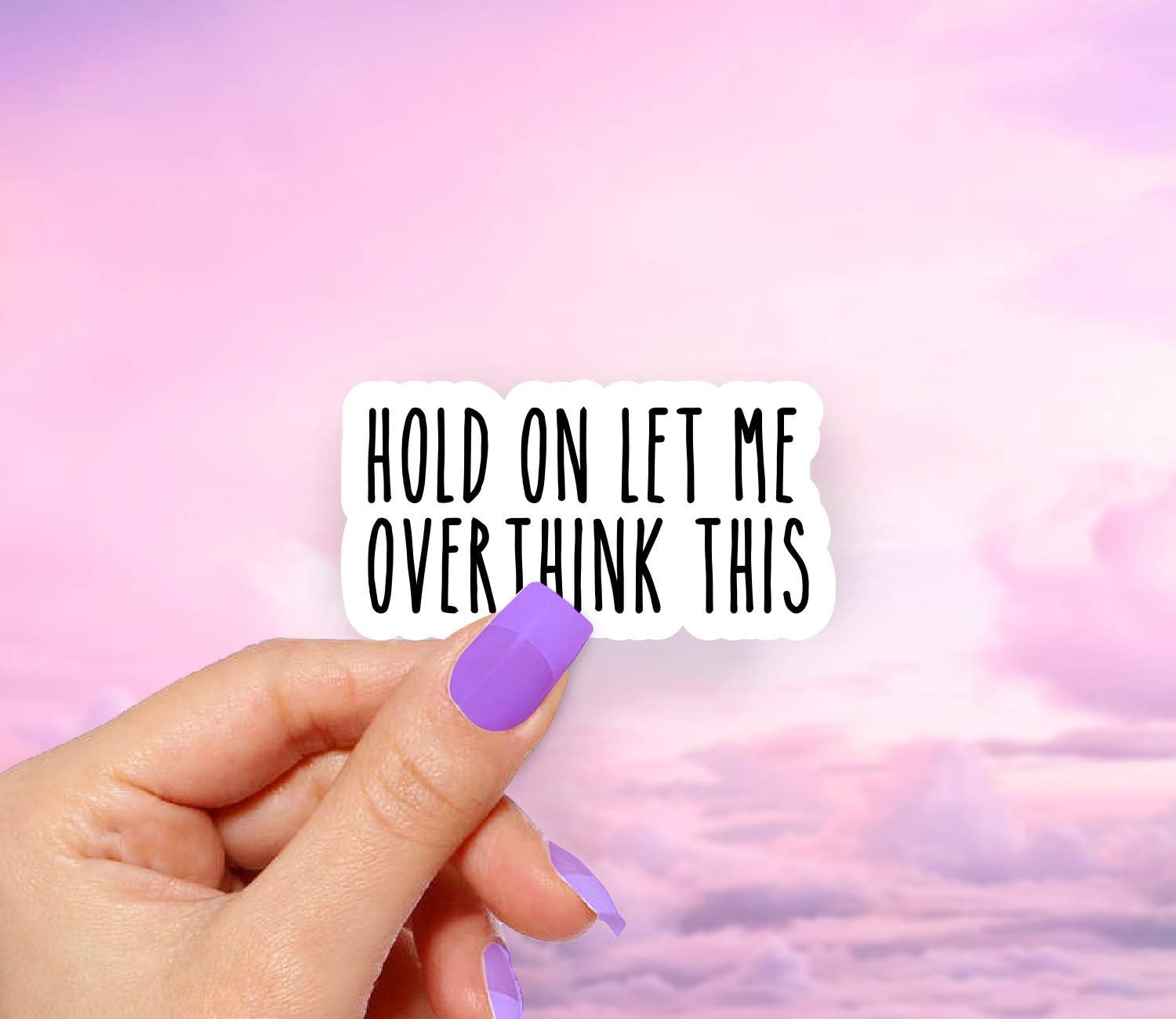 Let Me Overthink This Vinyl Sticker - Pack of 2 - for Laptops, Water Bottles and Windows