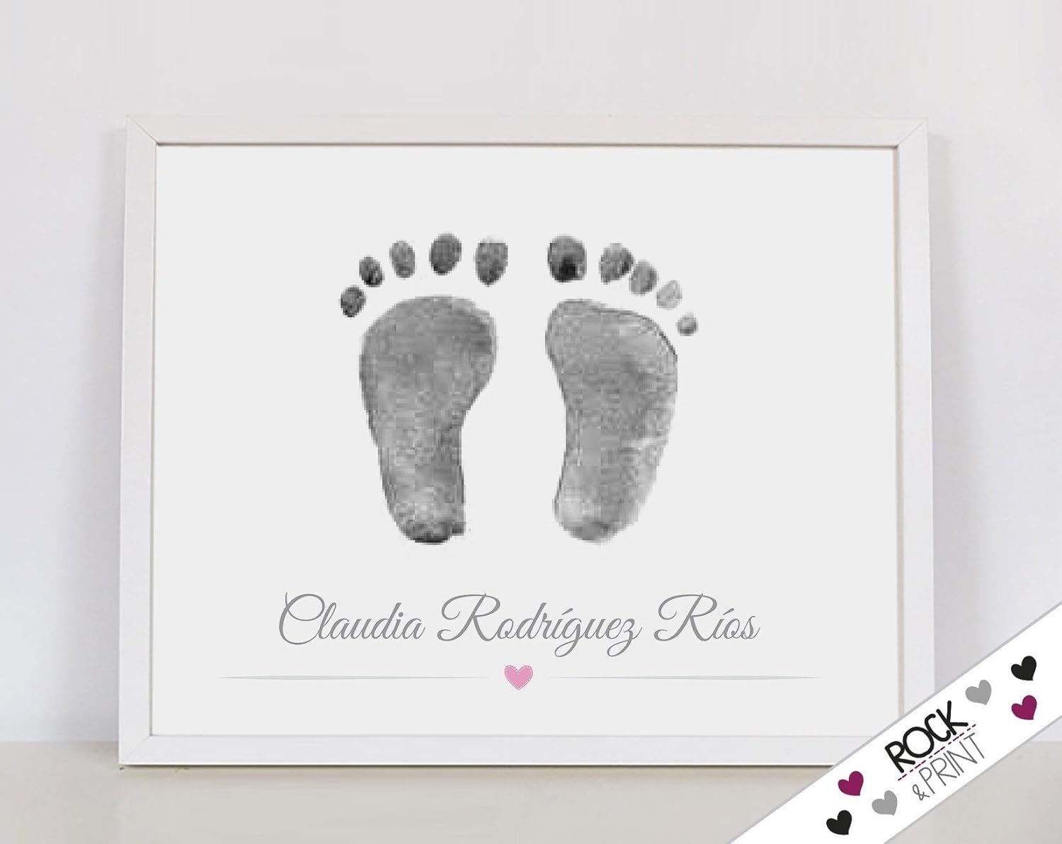 Elige El Color De La Lamina Y O De Tinta Kit Para Huellas Pie Y Datos De Nacimiento De Bebe Con Tinta Y Marco Productos Handmade Regalos Para Recien Nacidos Appytherapy Com